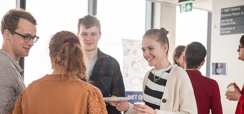 Group of students talk