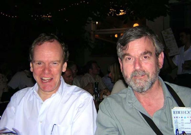 Peter and Alan Deardoff at dinner - ERWIT conference in Bern, Switzerland - June 2003